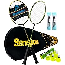 Amazon | Senston バドミントンセット、2ピースカーボンアロイ